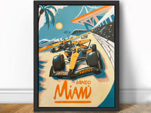 Load image into Gallery viewer, Lando Maiden Win Miami - Formula 1 Art Print -F1 Fine Art Print