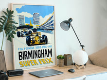 Load image into Gallery viewer, Birmingham Super Prix Fine Art Print