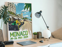 Load image into Gallery viewer, Monaco 2024 - McLaren Senna Livery - Formula 1 Art Print - F1 Fine Art Print