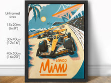 Load image into Gallery viewer, Lando Maiden Win Miami - Formula 1 Art Print -F1 Fine Art Print
