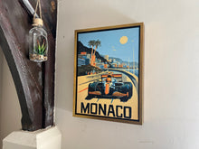 Load image into Gallery viewer, Framed McLaren X Gulf Monaco Livery - Formula 1 Framed Premium Floating Canvas Art Print - F1