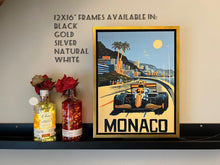 Load image into Gallery viewer, Framed McLaren X Gulf Monaco Livery - Formula 1 Framed Premium Floating Canvas Art Print - F1