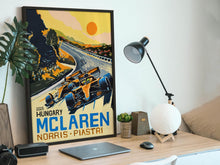 Load image into Gallery viewer, McLaren 1-2 Hungary - Formula 1 Art Print Fine Art Print

