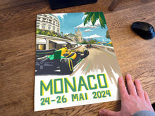 Load image into Gallery viewer, Monaco 2024 - McLaren Senna Livery - Formula 1 Art Print - F1 Fine Art Print
