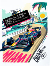 Load image into Gallery viewer, Red Bull X Miami Special Livery - Formula 1 Art Print - F1 Fine Art Print
