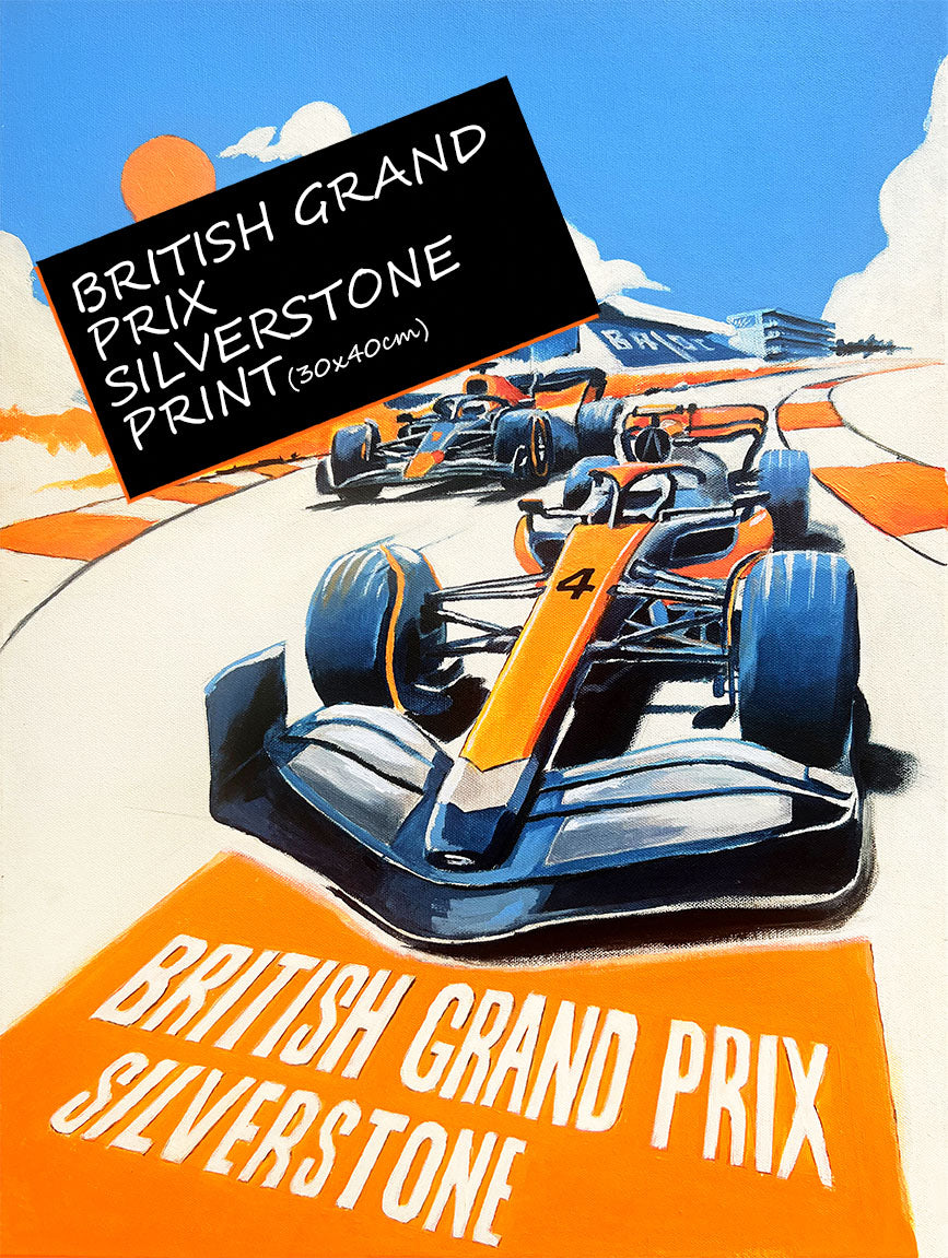 Norris, Verstappen, British Grand Prix, Silverstone 2023 - Formula 1 Art Print -F1 Fine Art Print