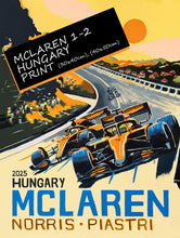 Load image into Gallery viewer, McLaren 1-2 Hungary - Formula 1 Art Print Fine Art Print

