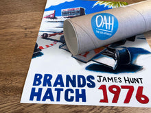 Load image into Gallery viewer, James Hunt 1976 Brands Hatch - Fine Art F1 Print
