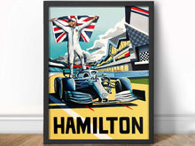 Load image into Gallery viewer, Lewis Hamilton Mercedes Silverstone - Formula 1 Art Print - F1 Fine Art Print
