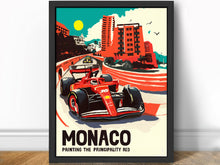 Load image into Gallery viewer, Monaco 2024, Charles Leclerc - Ferrari - Formula 1 Art Print - F1 Fine Art Print
