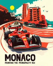 Load image into Gallery viewer, Monaco 2024, Charles Leclerc - Ferrari - Formula 1 Art Print - F1 Fine Art Print
