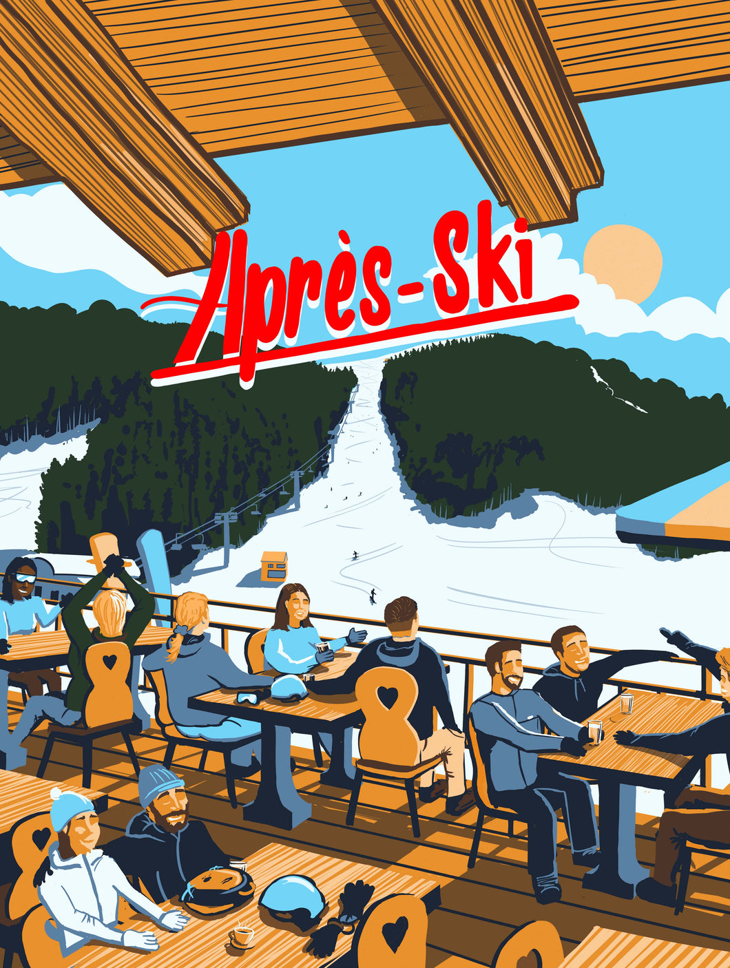 Apres-Ski - Winter Sports Fine Art Print
