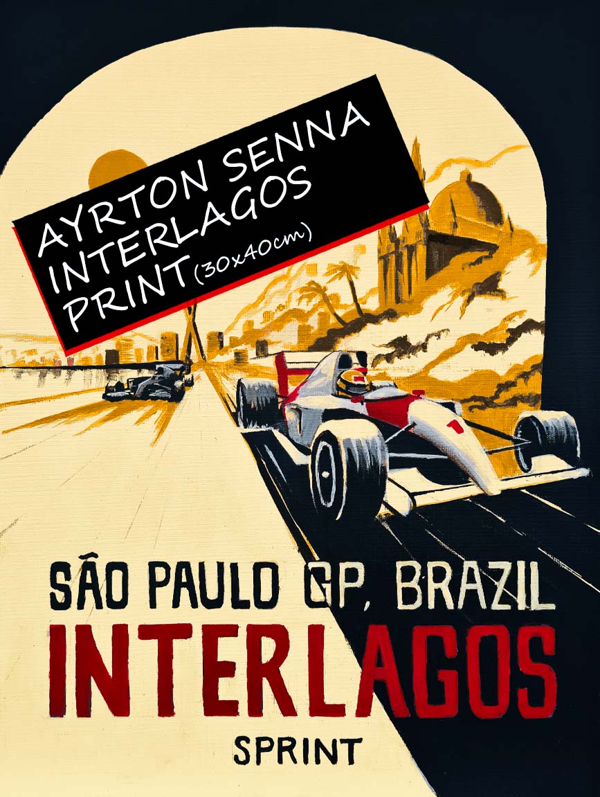 Ayrton Senna Interlagos - Formula 1 Fine Art Print