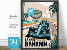 Load image into Gallery viewer, Fernando Alonso Aston Martin Bahrain - Formula 1 Fine Art Print
