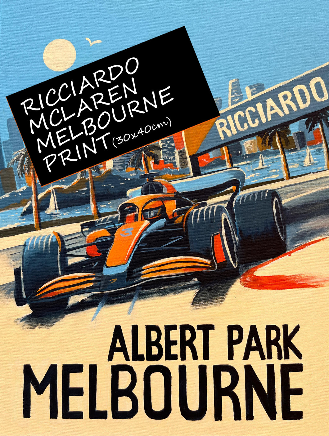 Ricciardo McLaren Melbourne - Formula 1 Fine Art Print