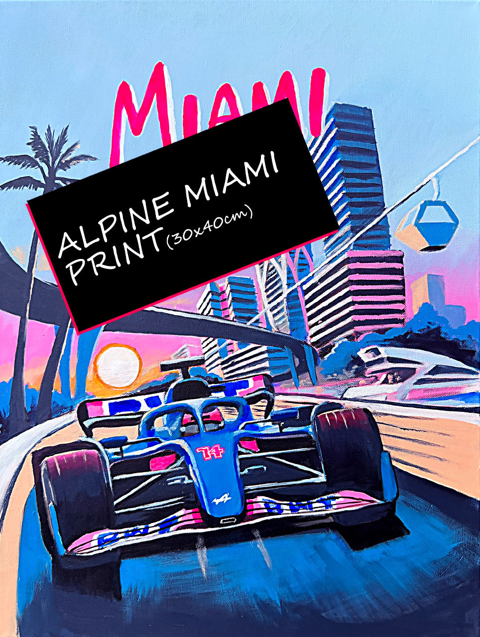 Alpine Miami Print - Formula 1 Fine Art Print