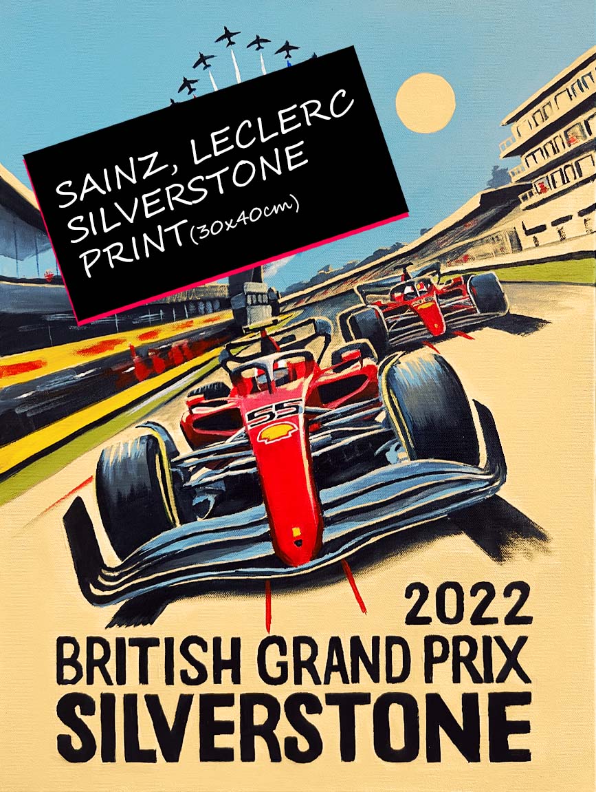 Sainz, Leclerc Silverstone - Formula 1 Fine Art Print