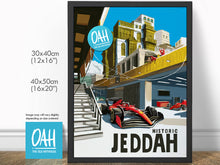 Load image into Gallery viewer, Historic Jeddah, Ferrari 2023  Featuring Charles Leclerc and Carlos Sainz - Formula 1 Fine Art Print
