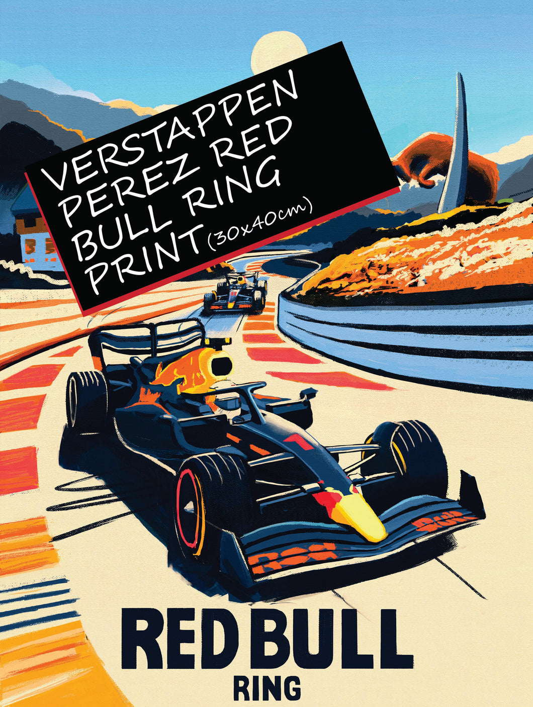Verstappen Perez Red Bull Ring - Formula 1 Fine Art Print