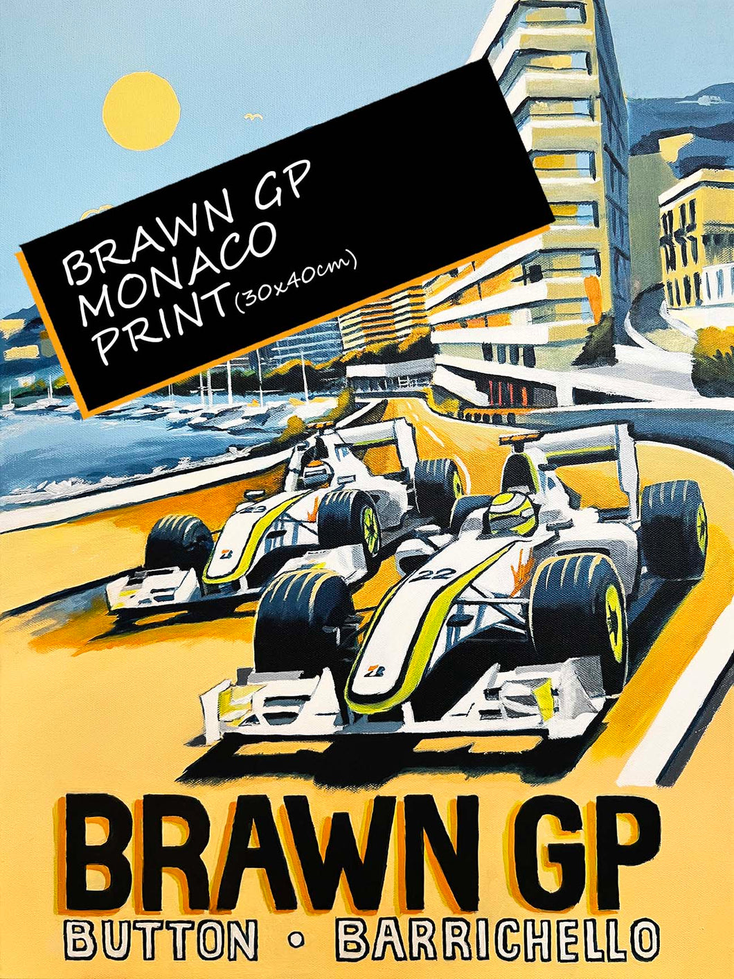 Brawn GP Monaco - Formula 1 Fine Art Print