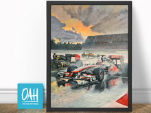 Load image into Gallery viewer, Jenson Button Storming to Victory - Formula 1 Fine Art Print
