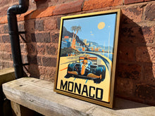 Load image into Gallery viewer, Framed McLaren X Gulf Monaco Livery - Formula 1 Framed Premium Floating Canvas Art Print - F1
